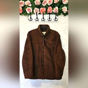 Cherokee Heavyweight Faux Leather/Suede Sherpa Lined Winter Jacket